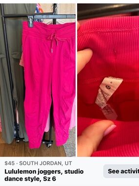Lululemon Hot Pink Jogger Pants